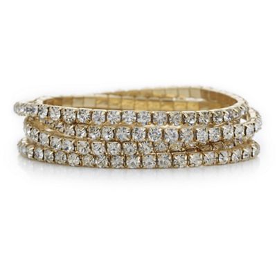 Gold diamante bracelet set